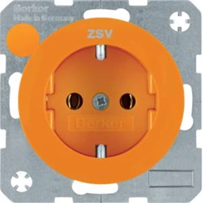 R.1 SCHUKO socket with orange gloss print