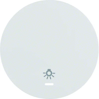 R.1/R.3 A switch with a lens and the imprint of the "light" symbol, glossy white