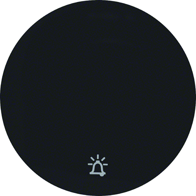 R.1/R.3 Button with "bell" symbol imprinted, glossy black