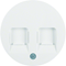 R.1/R.3 Face plate with sliders protecting against dust white