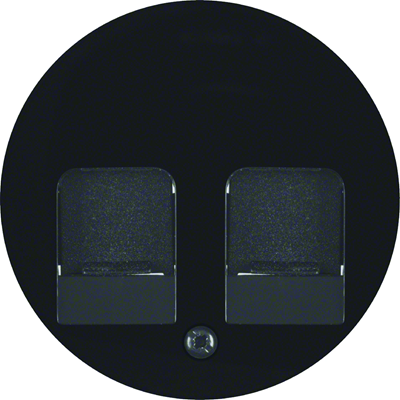 R.1/R.3 Faceplate with anti-dust sliders black