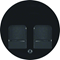 R.1/R.3 Faceplate with anti-dust sliders black
