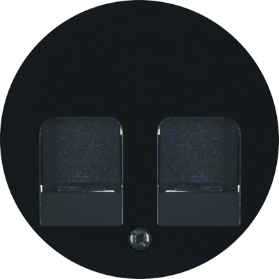 R.1/R.3 Faceplate with anti-dust sliders black