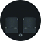 R.1/R.3 Faceplate with anti-dust sliders black