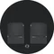 R.1/R.3 Faceplate with anti-dust sliders black