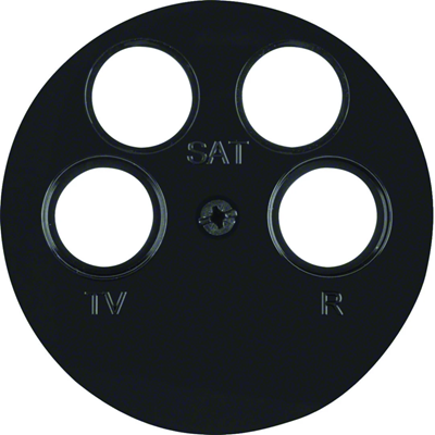 R.1/R.3 Front plate for 4-output antenna socket, glossy black