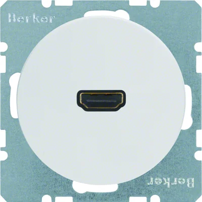 R.1/R.3 Gniazdo HDMI białe połysk