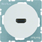 R.1/R.3 HDMI socket with 90° connection, glossy white