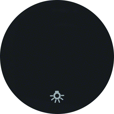 R.1/R.3 Llave con el símbolo "luz" impreso, negro brillo