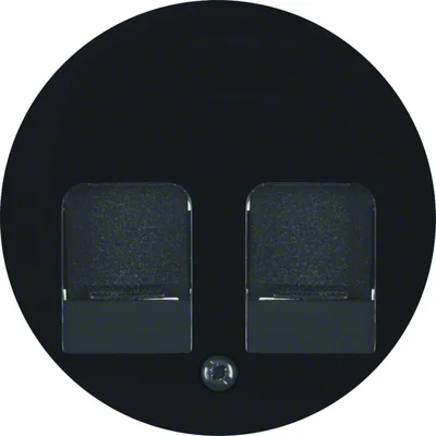 R.1/R.3 Placa frontal con solapas protectoras contra el polvo, negra