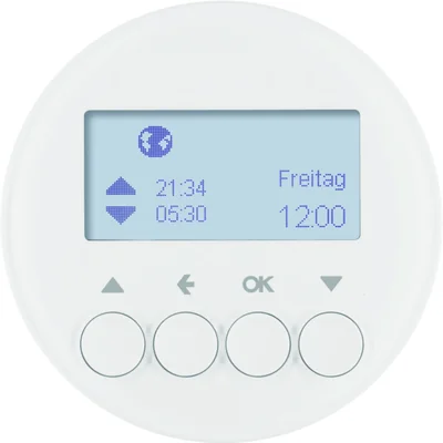 R.1/R.3 Shutter time switch with white glossy display