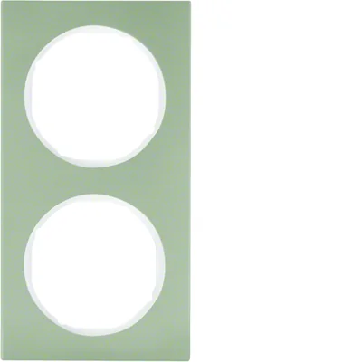 R.3 2 posti cornice acciaio inox/bianca