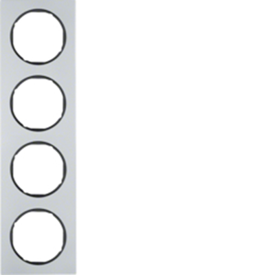 R.3 4-fach Aluminium/schwarzer Rahmen