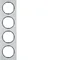 R.3 4-fach Aluminium/schwarzer Rahmen