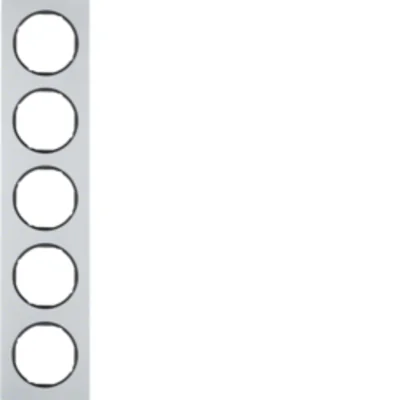 R.3 5-gang alu/cadre noir