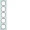 R.3 5-gang aluminum/black frame