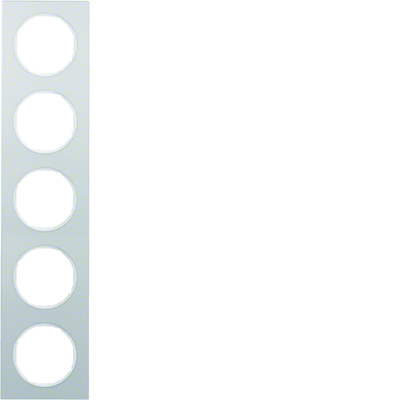 R.3 5-gang aluminum/white frame