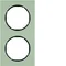R.3 Cadre 2 postes acier inoxydable/noir