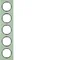 R.3 Cadre 5 postes acier inoxydable/noir