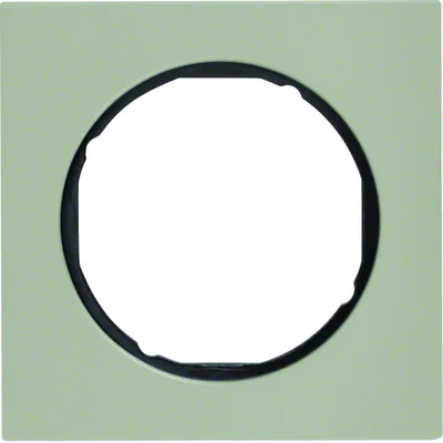 R.3 Rahmen 1fach Edelstahl/schwarz