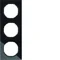 R.3 Triple cadre en verre noir