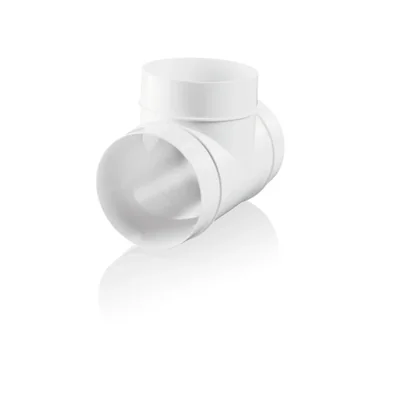 raccordo a T tondo da 150 mm, bianco 692
