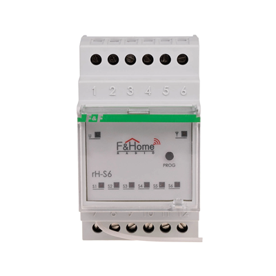 Radio module 6 inputs for DIN rail - Long Range