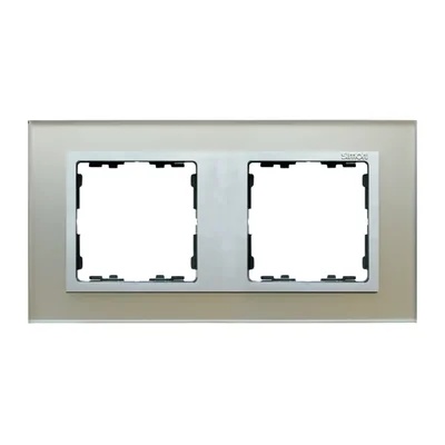 Rahmen 2x Glas - Silber / Zwischenrahmen Aluminium matt