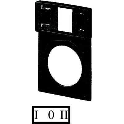 Rahmen mit Beschreibungsschild: HAND 0 AUTO, Q25TS-93