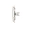 Rahmenstecker (Modul). Befestigung mit Clips oder Schrauben, weiß