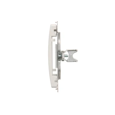 Rahmenstecker (Modul). Befestigung mit Clips oder Schrauben, weiß