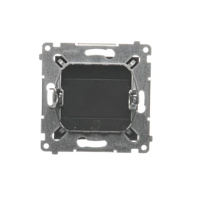 Rahmenstecker (Modul). Befestigung mit Krallen oder Schrauben, Anthrazit (Metallic)