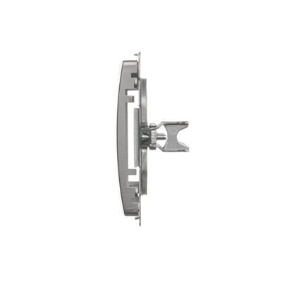 Rahmenstecker (Modul). Befestigung mit Krallen oder Schrauben, Inox (metallisch)
