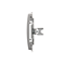 Rahmenstecker (Modul). Befestigung mit Krallen oder Schrauben, Inox (metallisch)