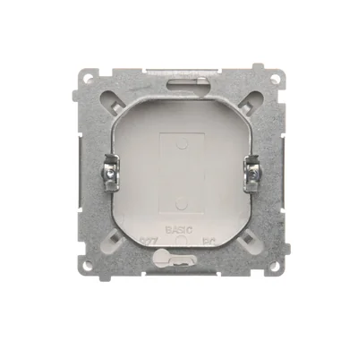 Rahmenstecker (Modul). Befestigung mit Krallen oder Schrauben, satiniert (metallic)