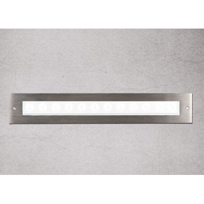 RAIL FROZEN Lampe encastrable d'extérieur nickel