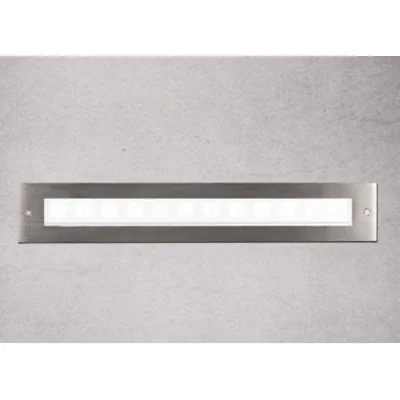 RAIL FROZEN Lampe encastrable d'extérieur nickel