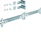 Rail support de câbles UNIVERS 2 pôles monté dans un boîtier 500x76mm