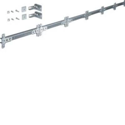 Rail support de câbles UNIVERS 6 pôles monté dans un coffret 1500x76mm