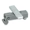 Rail with conductive foot parallel to the mounting rail, 45 mm long, gray