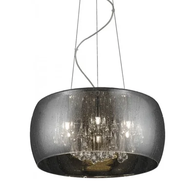 RAIN Jednodílná závěsná lampa 40 cm, kouřová