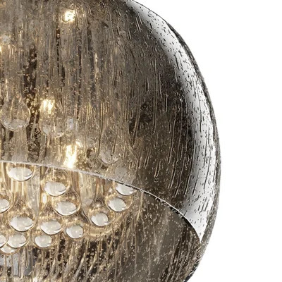 RAIN Lampa wisząca pojedyncza 40 cm przydymiona