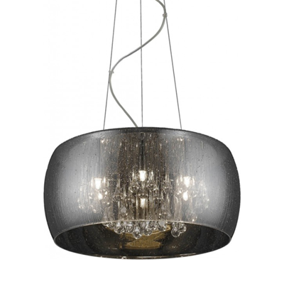 RAIN Single pendant lamp 40 cm, smoked
