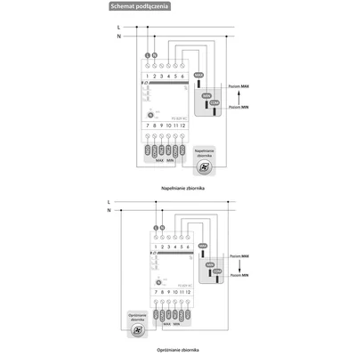 Rainwater level control relay 230V 16A 52.5mm