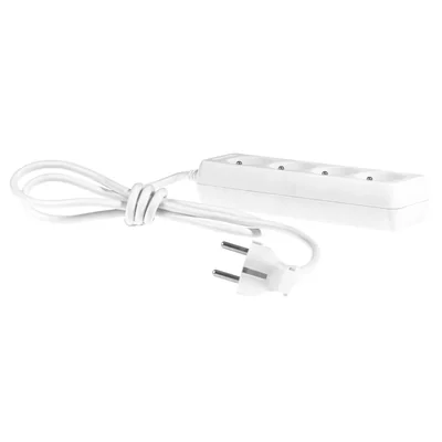 Rallonge avec prise 4 voies;ECO 4X2p+Z 10A 1,5m blanc
