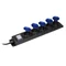 Rallonge d'atelier étanche aux projections d'eau avec interrupteur, 5 prises 2P+Z, IP44, câble en caoutchouc, H05RR-F 3x1,5 mm², longueur 5 m
