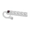 Rallonge ÉCONOMIQUE 5 prises avec interrupteur/u 1,5m H05VV-F 3x1 blanc