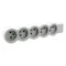 Rallonge standard 5 x 2 prises + enrouleur, sans câble (multiprise portable) - Blanc/Gris clair