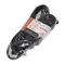 Rallonge triphasée 2P+Z (Schuko), 3 m H05VV-F 3 x 1,5 mm², Imax = 16 A, fiche plate, noire