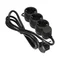 Rallonge triphasée 2P+Z (Schuko), 3 m H05VV-F 3 x 1,5 mm², Imax = 16 A, fiche plate, noire